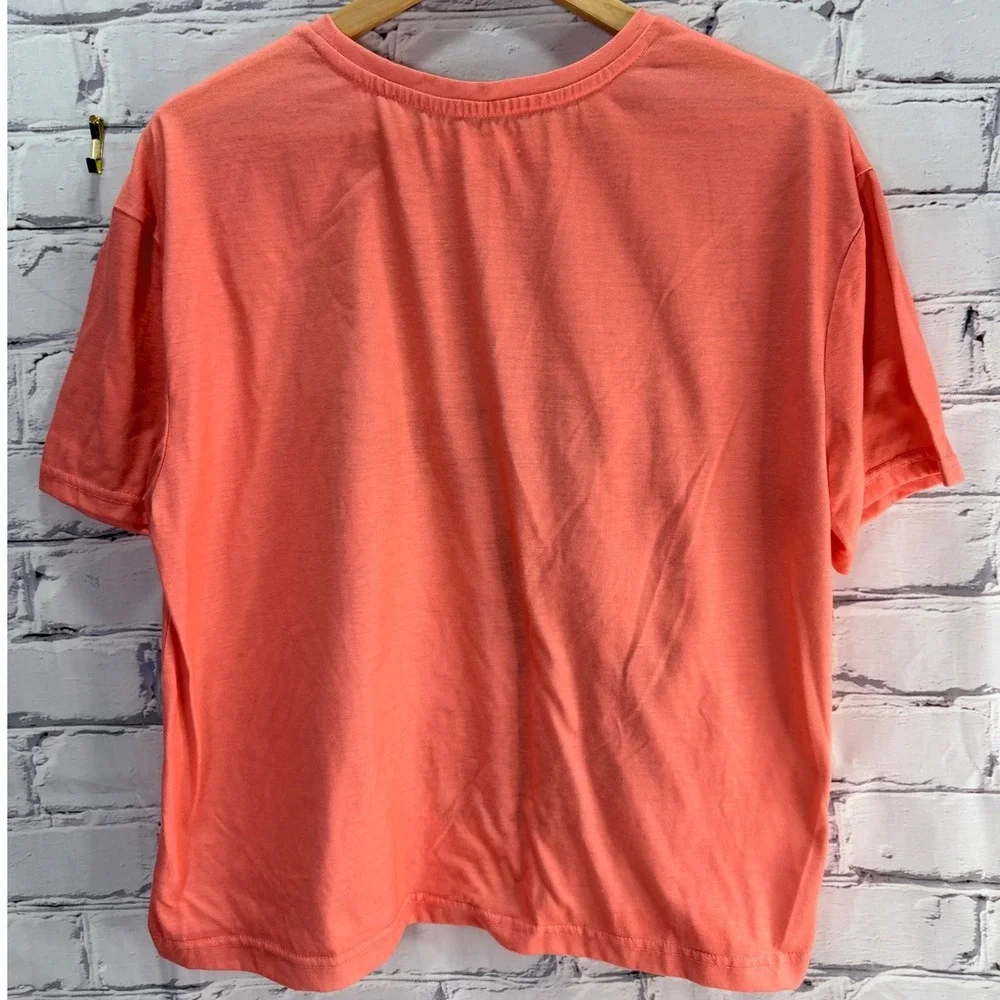 Justice Sleep Top Girls Tween XLP 16P/18P Coral Dog Graphic Pajama Shirt Lounge